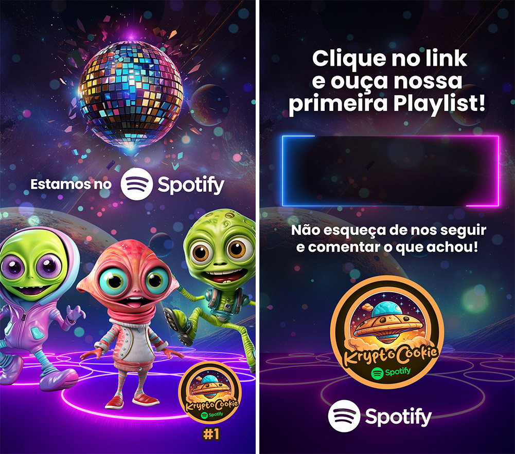 Post divulgação Spotify KryptoCookie